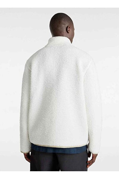 Vans Krem Erkek Fermuarlı Yaka Normal Kalıp Sweatshirt VN000HPFFS81-VANS BOXED SHERPA QZIP