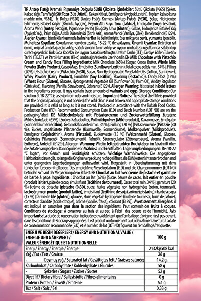 Frapella Angel Hair Antep Fıstıklı Kremalı Pişmaniye Dolgulu Sütlü Çikolata 80 Gr.