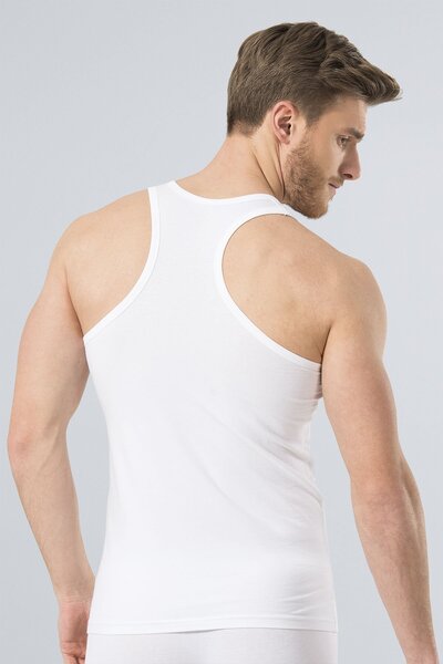 TÜREN Чоловічий спортивний одяг з лікрамним коміром 171/Білий