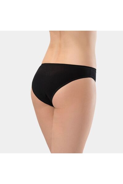 TÜREN Chiloți de bikini din bumbac din lycra cu talie elastică pentru femei Türen