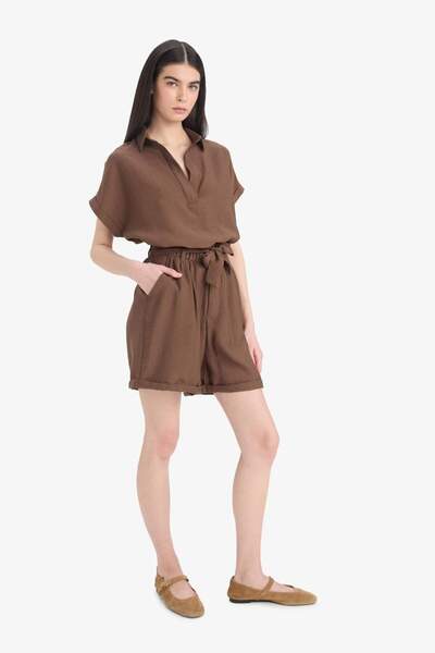 DeFacto High Waist Crinkle Fabric Shorts E7831Ax25Sm