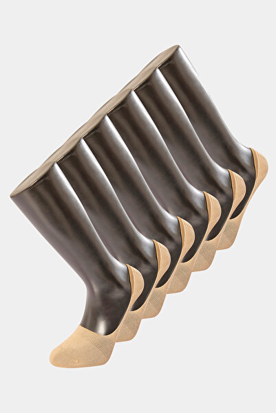 TÜREN Μπεζ Χρώμα 6 Πακέτο Απλές κάλτσες μπαλαρίνας - Μοντέλο 9001