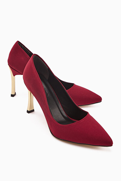 İncimoda Stiletto Women's Heeled Shoes Comfortable Vegan Leather Daily and Special Occasion
