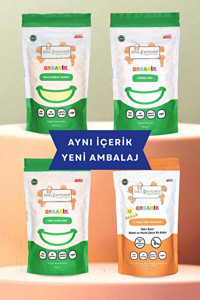 Soul Kitchen Organik Ürünler Organik Sertifikalı Bebek Sabah Maması İrmik Pir...