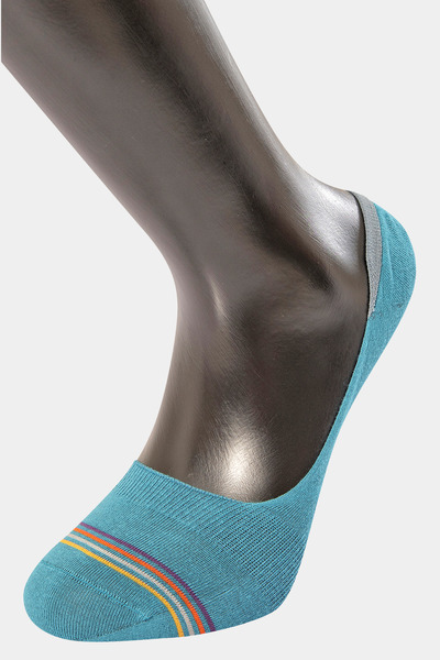 TÜREN 6 Pack Striped Ballerina Socks 9002/Turquoise