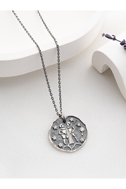 Two Arts Jewelry Kadın 925 Ayar Gümüş İkizler Burcu Kolye | Kişiye Özel Tasar...
