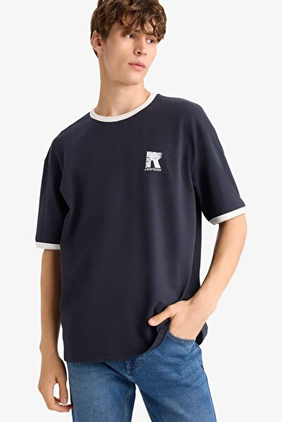 DeFacto Μπλουζάκι με κοντό μανίκι με στάμπα με λαιμόκοψη G0001AX25HS