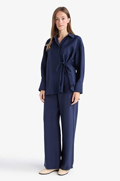 DeFacto Regular Fit Elastic Waist Modal Trousers F9413Ax25Au