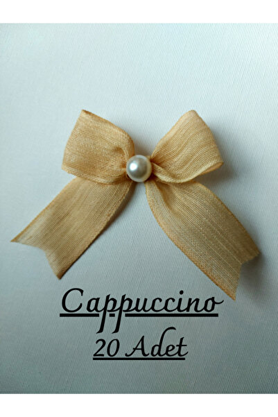 SEVİMLİ TASARİMLAR İnci Detaylı Keten Kurdele Napoli Hazır Fiyonk (20 Adet)
