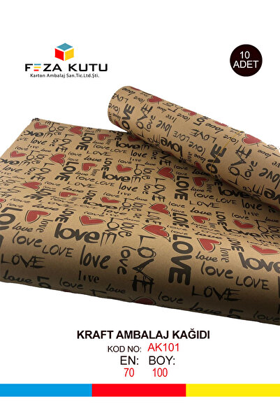 Feza Kutu Paket Kağıdı Kraft Kağıt Ambalaj Kağıdı Hediye Kağıdı Yılbaşı Çeyiz...