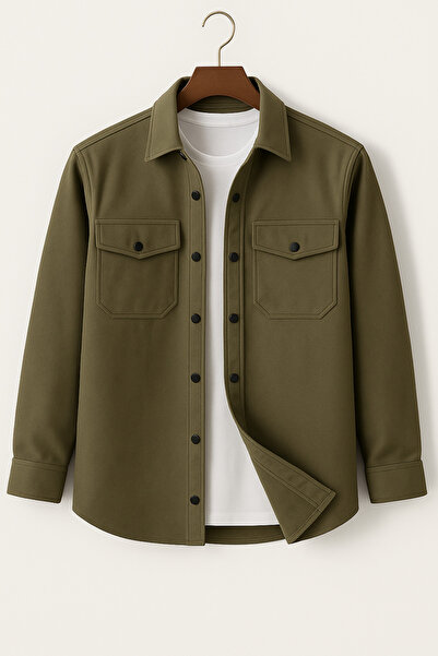 WAMOSSALAPLI Χειμερινό και εποχιακό σουέτ πουκάμισο