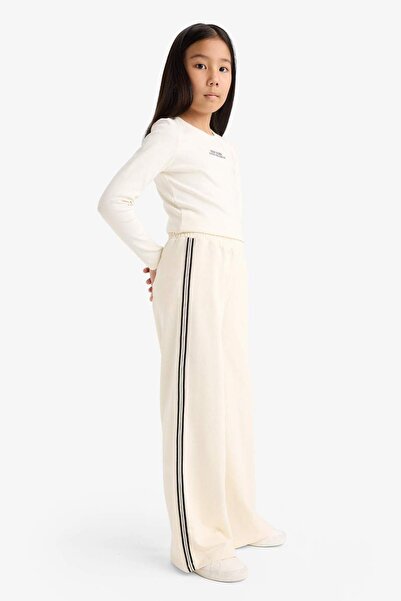 DeFacto Kız Çocuk Beli Lastikli Wide Leg Geniş Paça Eşofman Altı F5262A825AU