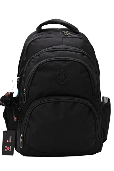 Harmela 34600 Water Resistant Casual School Backpack Unisex School Bag Black