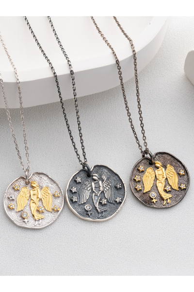 Two Arts Jewelry 925 Ayar Gümüş Başak Burcu Kolye – Kişiye Özel Premium Tasarım