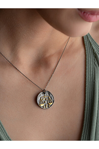 Two Arts Jewelry 925 Ayar Gümüş Terazi Burcu Kolye – Kişiye Özel Premium Tasarım