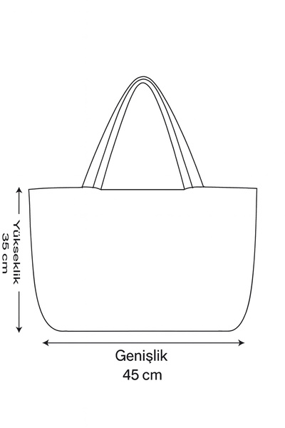 PH Prendi Home Liora Pamuklu Balık Sırtı Desenli Tote Çanta – Hafif, Modern Günlük Çanta