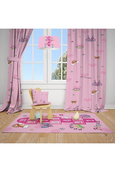 Talia Home ستارة خلفية لغرفة الأطفال والرضع بتصميم الأميرة الوردية 2 أجنحة Tl...