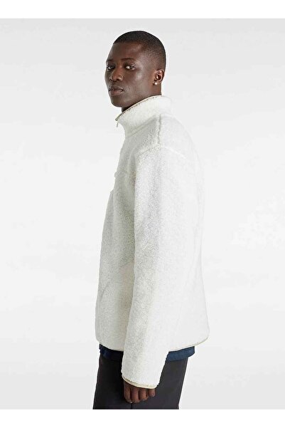 Vans Krem Erkek Fermuarlı Yaka Normal Kalıp Sweatshirt VN000HPFFS81-VANS BOXED SHERPA QZIP
