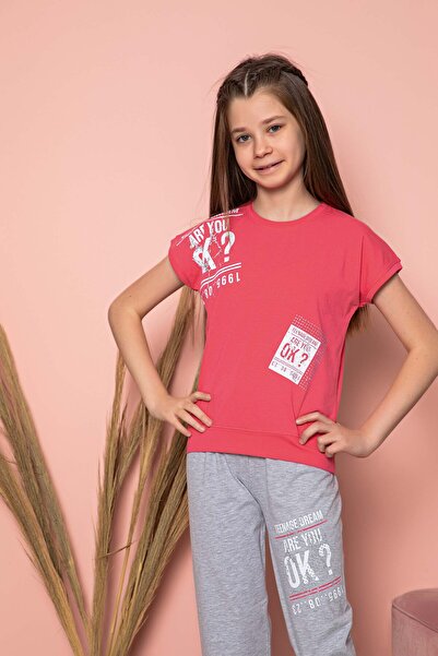 Tarık Дівчачий велосипедний комір футболка-довгі штани-середньої товщини піжа...