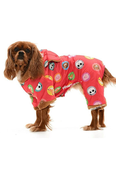 Petza معطف طويل للكلاب من السلالات الصغيرة والمتوسطة باللون الأحمر كاريتا