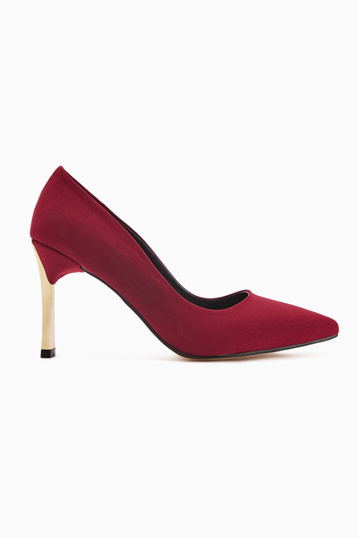 İncimoda Stiletto Women's Heeled Shoes Comfortable Vegan Leather Daily and Special Occasion