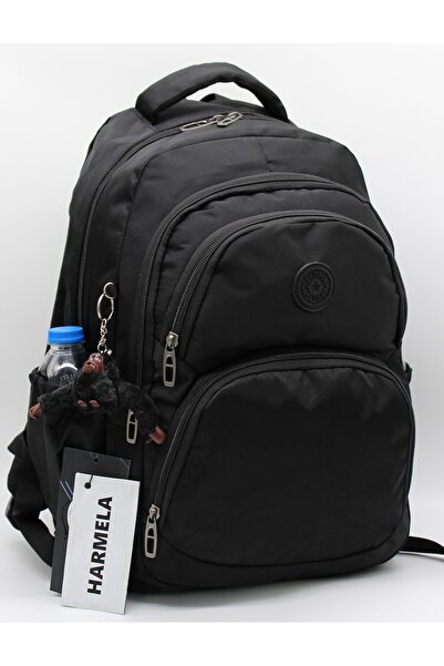Harmela 34600 Water Resistant Casual School Backpack Unisex School Bag Black