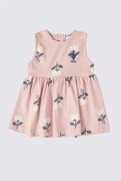 U.S. Polo Assn. U.S. Polo Assn Kız Bebek Pembe Elbise
