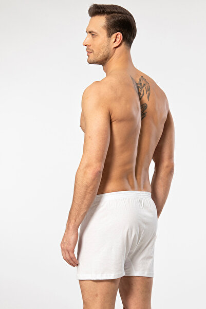 TÜREN Türen Men's Combed Cotton Boxer 130/White