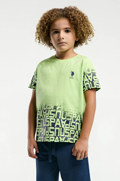 U.S. Polo Assn. Fiú zöld bermuda öltöny