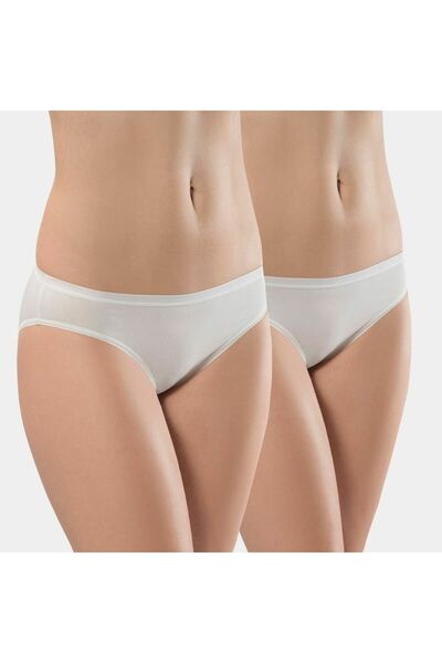 TÜREN Women's Lycra 2-Piece Cotton Bikini Panties 230/Cream