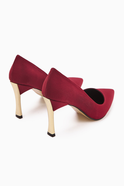 İncimoda Stiletto Women's Heeled Shoes Comfortable Vegan Leather Daily and Special Occasion