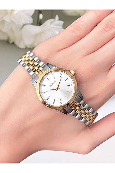 Homies ساعة يد نسائية بسوار فولاذي، مع علبة هدايا وسوار هدية