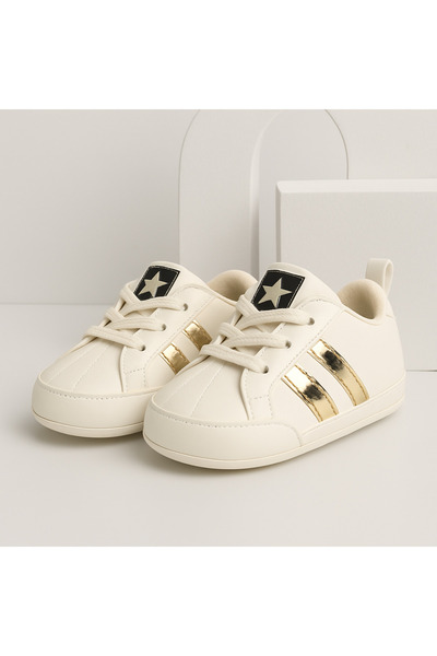 mia mia Stylish Striped Baby Girl Booties Size 18-19