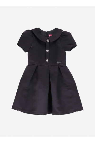 Barbie Siyah Kız Çocuk Düz Abiye Elbise BRB4WG-ELB6089