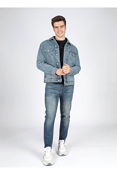 Lee Cooper Men's Denim Jacket 251 Lcm 131009 Puebla 5 Denim