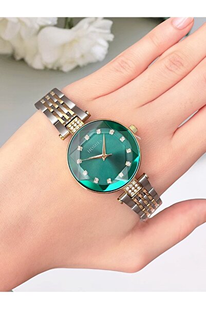 Homies ساعة يد نسائية بسوار فولاذي، وعلبة هدايا وسوار