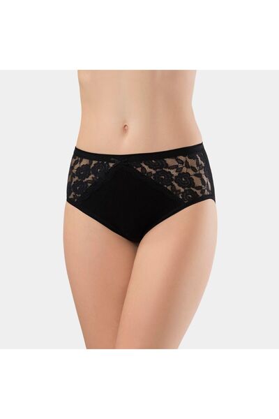 TÜREN Жіночі трусики з лайкрою та мереживом (2 шт. в упаковці) 282/Чорні