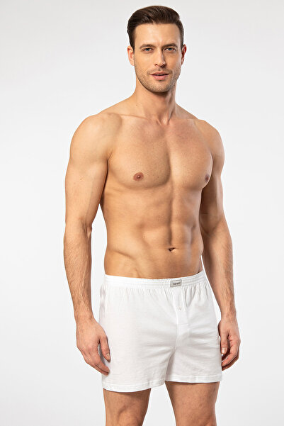 TÜREN Türen Men's Combed Cotton Boxer 130/White