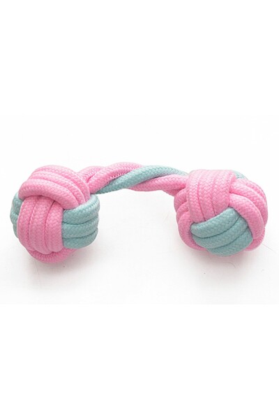 Petza لعبة الكلب بحبل مومين باللونين الأزرق والوردي