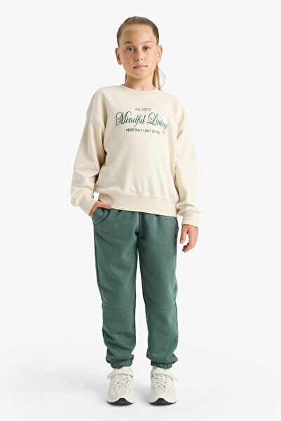 DeFacto Kız Çocuk Beli Lastikli Jogger Eşofman Altı F0389A825AU