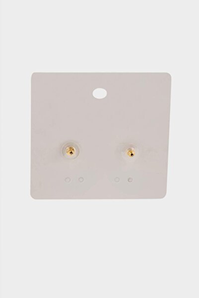 DeFacto Kadın Siyah Taşlı Gold Küpe F6855AXNS