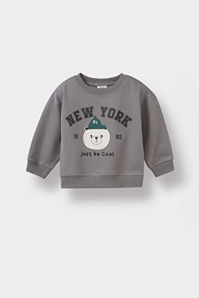 DeFacto Erkek Bebek 2'li Takım Baskılı Sweatshirt Eşofman Altı E8994A525AU