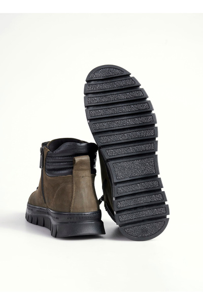 Bulldozer Haki Erkek Deri Bot BUL-250111