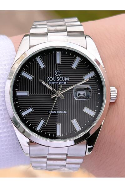 Coliseum Çelik Kordon Takvimli Kadran Kutulu Seri Erkek Kol Saati FT.CLS.E013