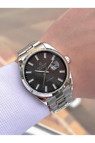 Coliseum Çelik Kordon Takvimli Kadran Kutulu Seri Erkek Kol Saati FT.CLS.E013
