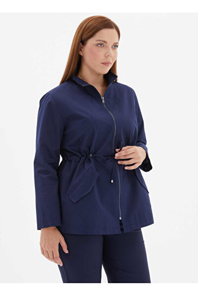 Selen Lacivert Kadın Trençkot 24KSL9399-BB