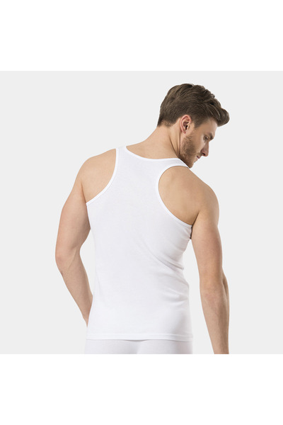 TÜREN Men's Sports Singlet (Pack of 2) 131/White