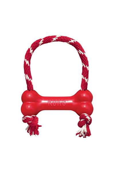 Kong Goodie Bone Kemik Şeklinde İp Sallantılı Köpek Oyuncağı Xsmall Kırmızı