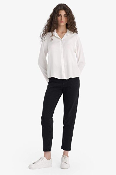 DeFacto Pantaloni de damă negri Comfort Mom E9162AX/NM40