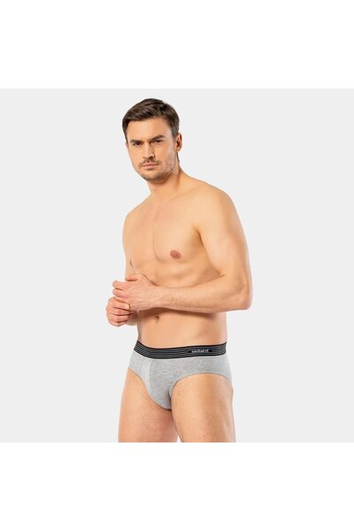 Cacharel Ανδρικό σλιπ 3 τεμαχίων 1321/Λευκό-Μαύρο-Γκρι